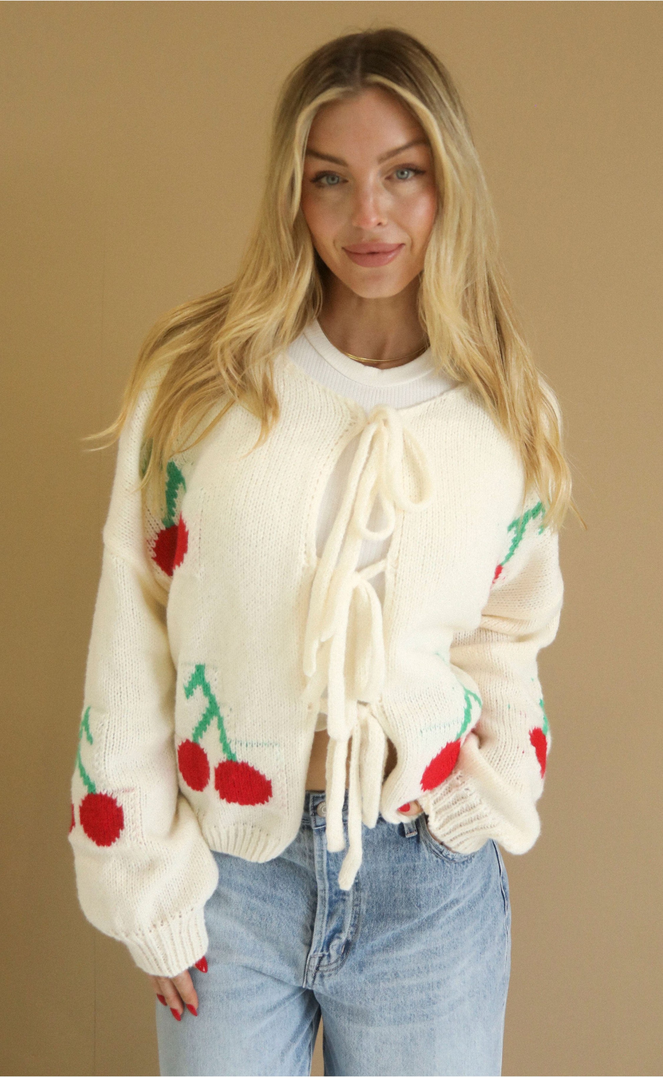 Elegant Cherry On Top Cardigan – Perfect Layerin...
